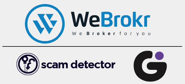 WeBrokr press release logo showing the Scam Detector logo and the Guiding Tech Media logo